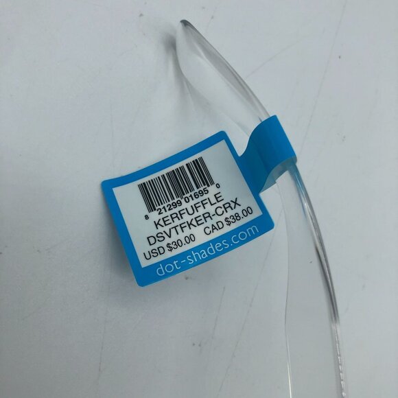 Dot Dash Kerfuffle Womens Sunglasses Crystal Clear / Light Blue Chrome Lens OS - Picture 5 of 5